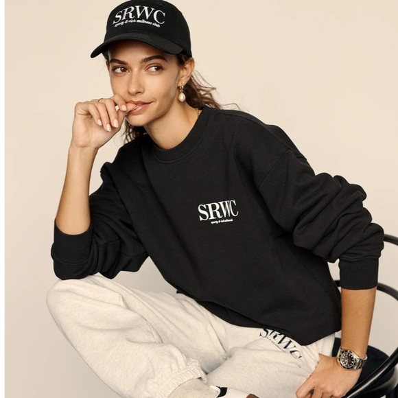 Sporty & Rich Tops - Sporty & Rich black crewneck (sold out online)